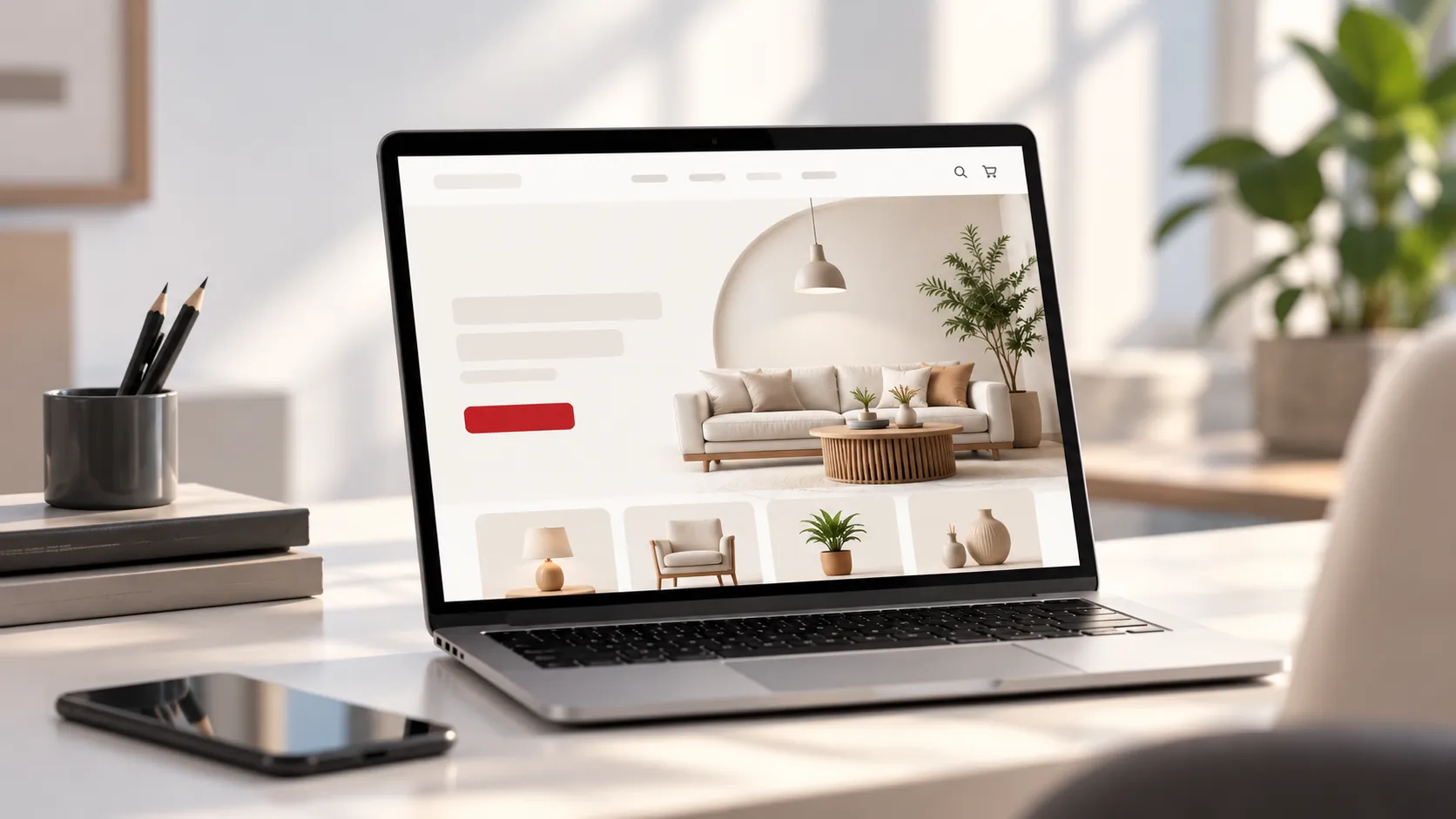 Modern bir web sitesi görüntülenen dizüstü bilgisayar